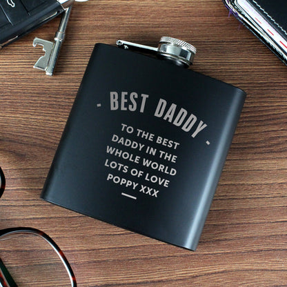 Personalised Any Message Black Hip Flask - image 7