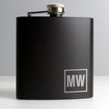 Personalised Initials Black Hip Flask from Heartfelt Gifts