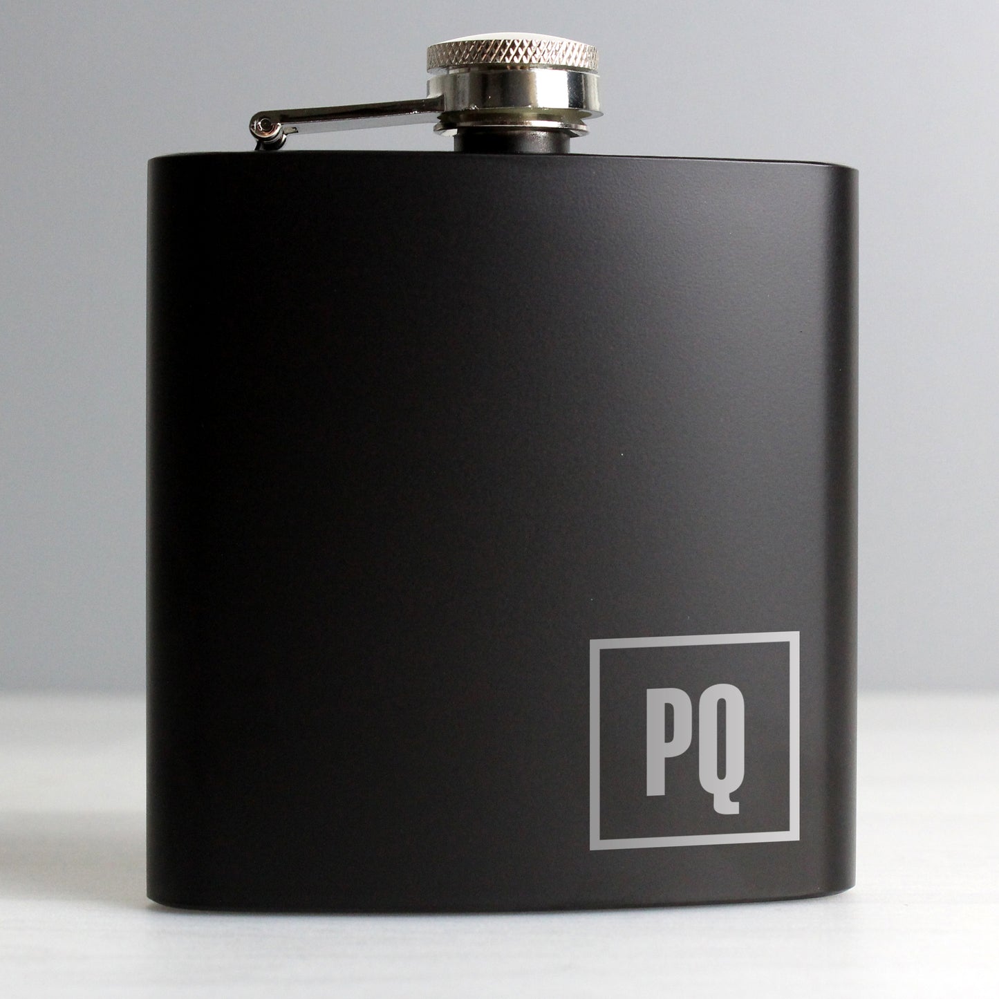Personalised Initials Black Hip Flask - image 8