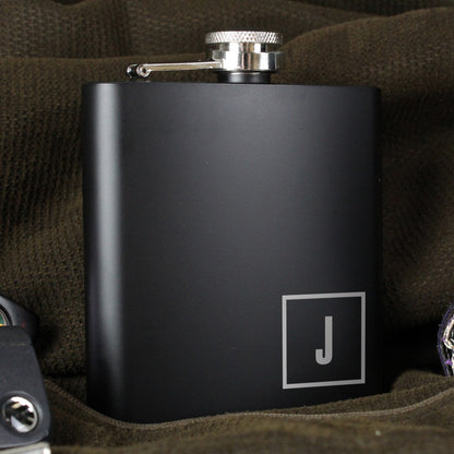 Personalised Initials Black Hip Flask - image 9