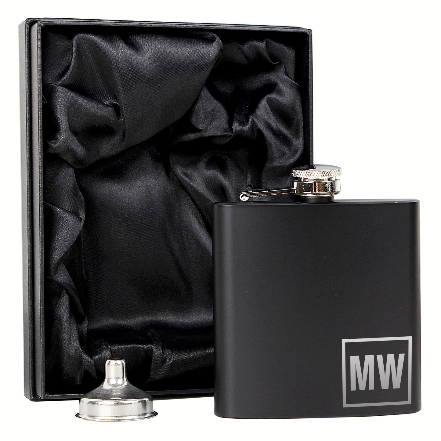 Personalised Initials Black Hip Flask - image 10