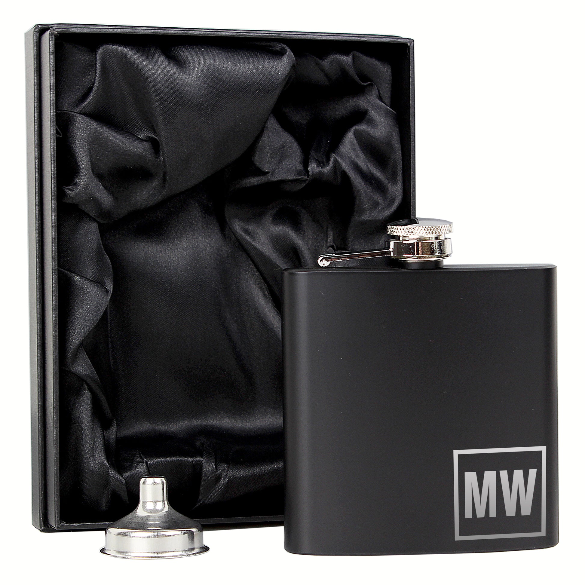 Personalised Initials Black Hip Flask - image 10