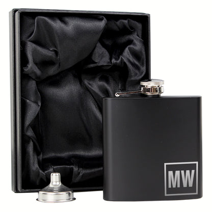 Personalised Initials Black Hip Flask - image 10
