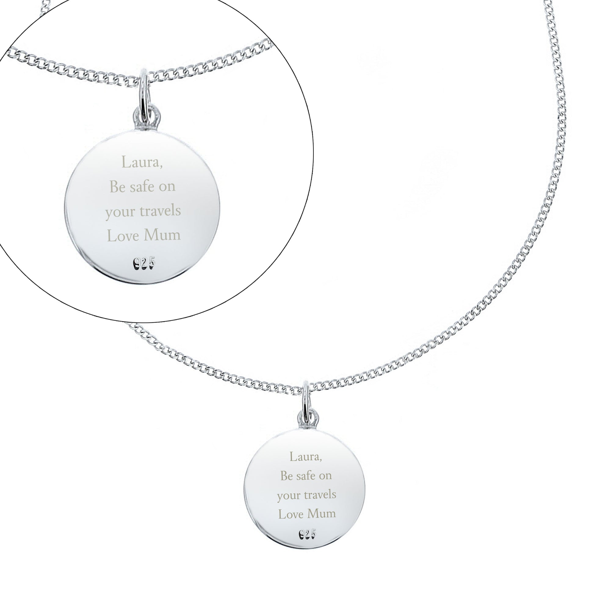 Personalised Sterling Silver & 9ct Gold St. Christopher Necklace - image 4