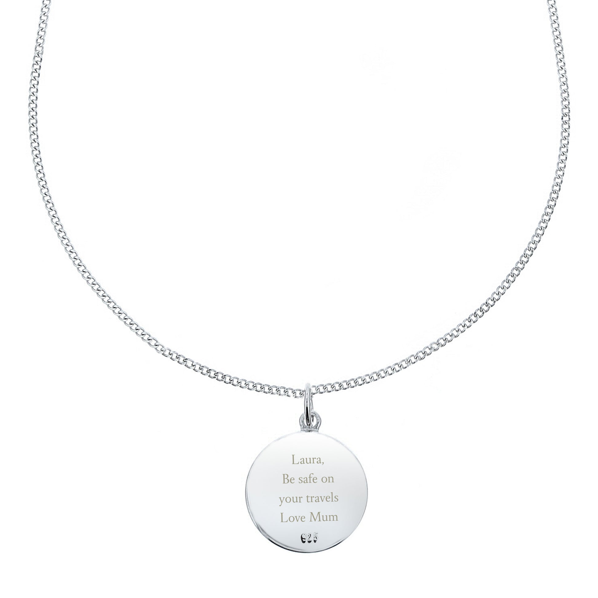 Personalised Sterling Silver & 9ct Gold St. Christopher Necklace - image 5