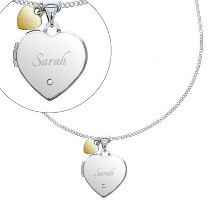 Personalised Sterling Silver Heart Locket Necklace - image 6