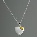 Personalised Sterling Silver Heart Locket Necklace with Diamond & 9ct Gold Charm from Heartfelt Gifts