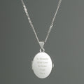Personalised Sterling Silver Oval Locket Necklace from Heartfelt Gifts
