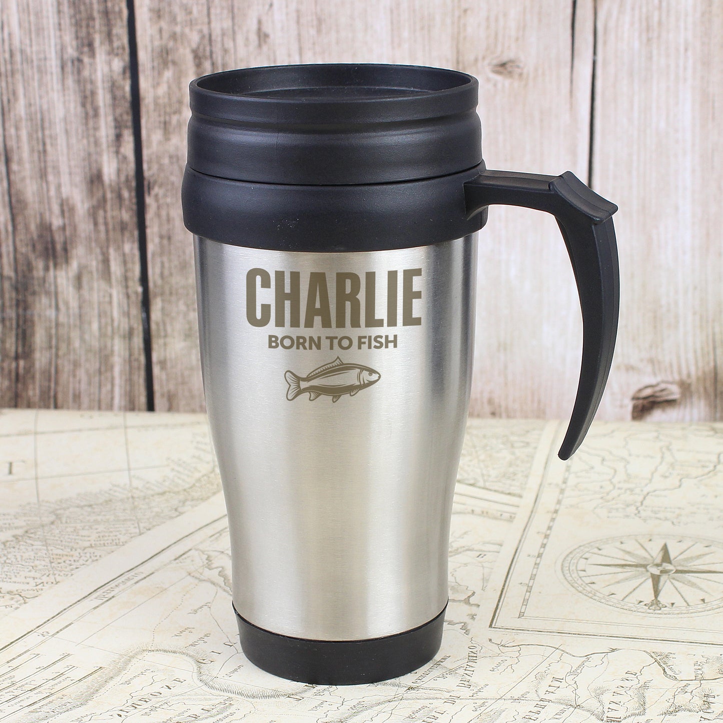 Personalised Fishing Travel Mug from Heartfelt Gifts