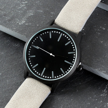 Personalised Mens Matte Black Watch with Grey Strap and Presentation Box - image 4