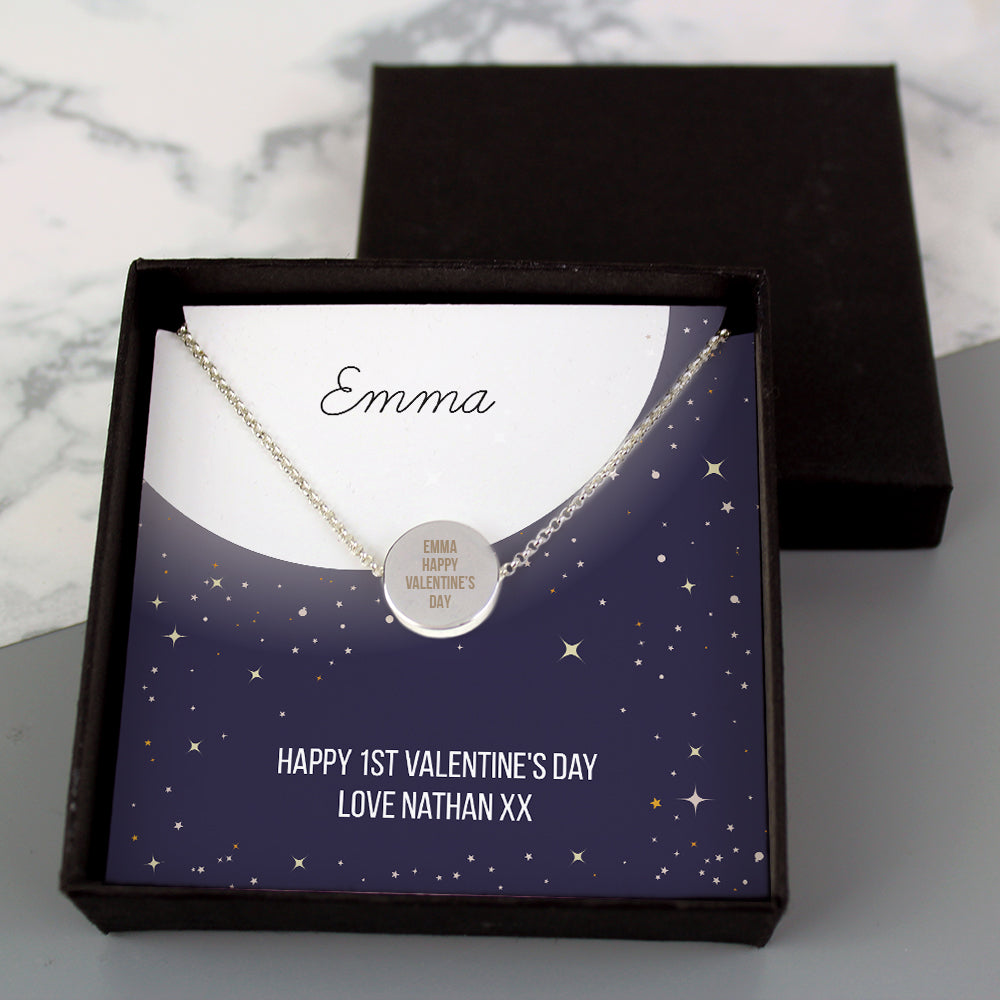 Personalised Sentiment Disc Necklace and Box - image 3