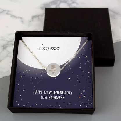 Personalised Sentiment Disc Necklace and Box - image 3