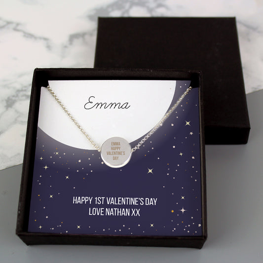 Personalised Sentiment Disc Necklace and Box - image 3