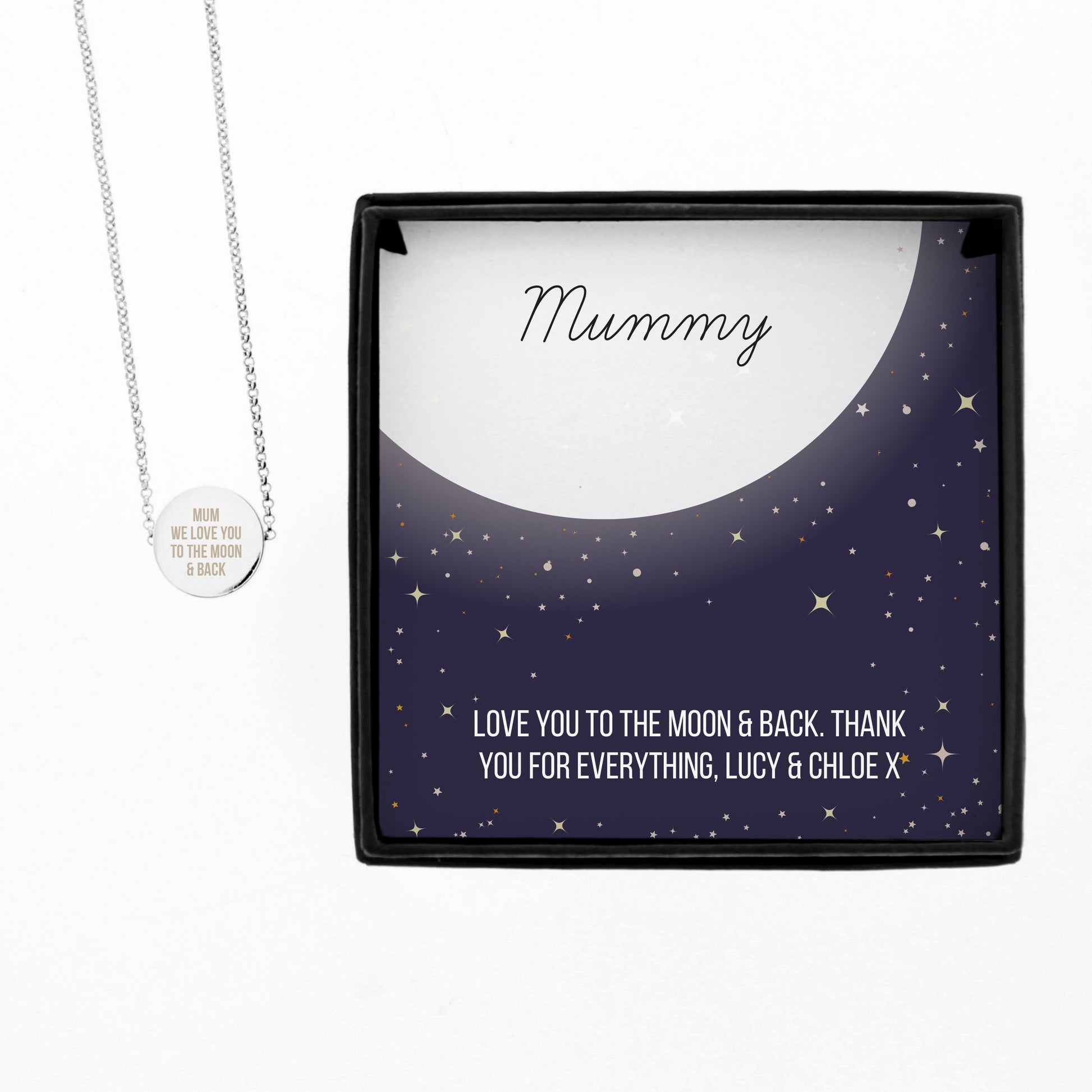 Personalised Sentiment Disc Necklace and Box - image 4