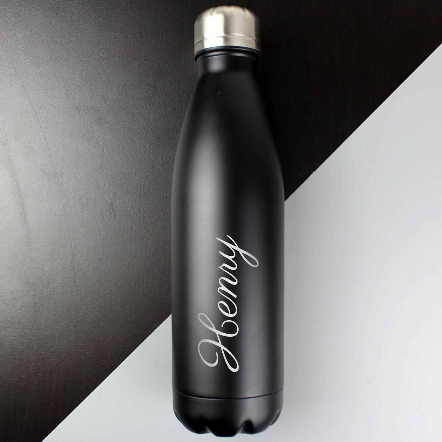 Personalised Black Metal Insulated Drinks Bottle - image 4