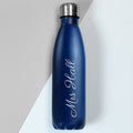 Personalised Blue Metal Insulated Drinks Bottle from Heartfelt Gifts