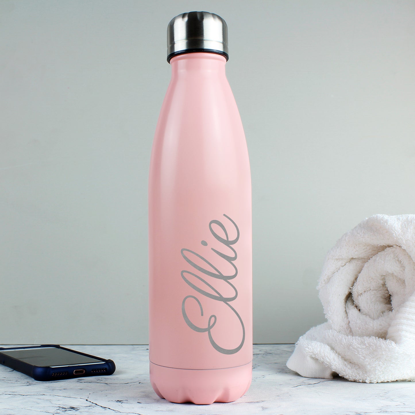 Personalised Pink Metal Insulated Drinks Bottle - image 5
