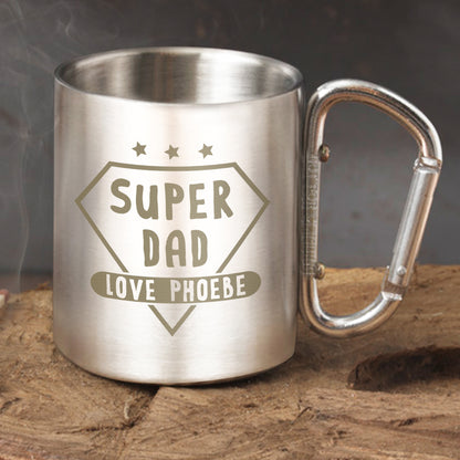 Personalised Super Dad Stainless Steel Mug - image 3