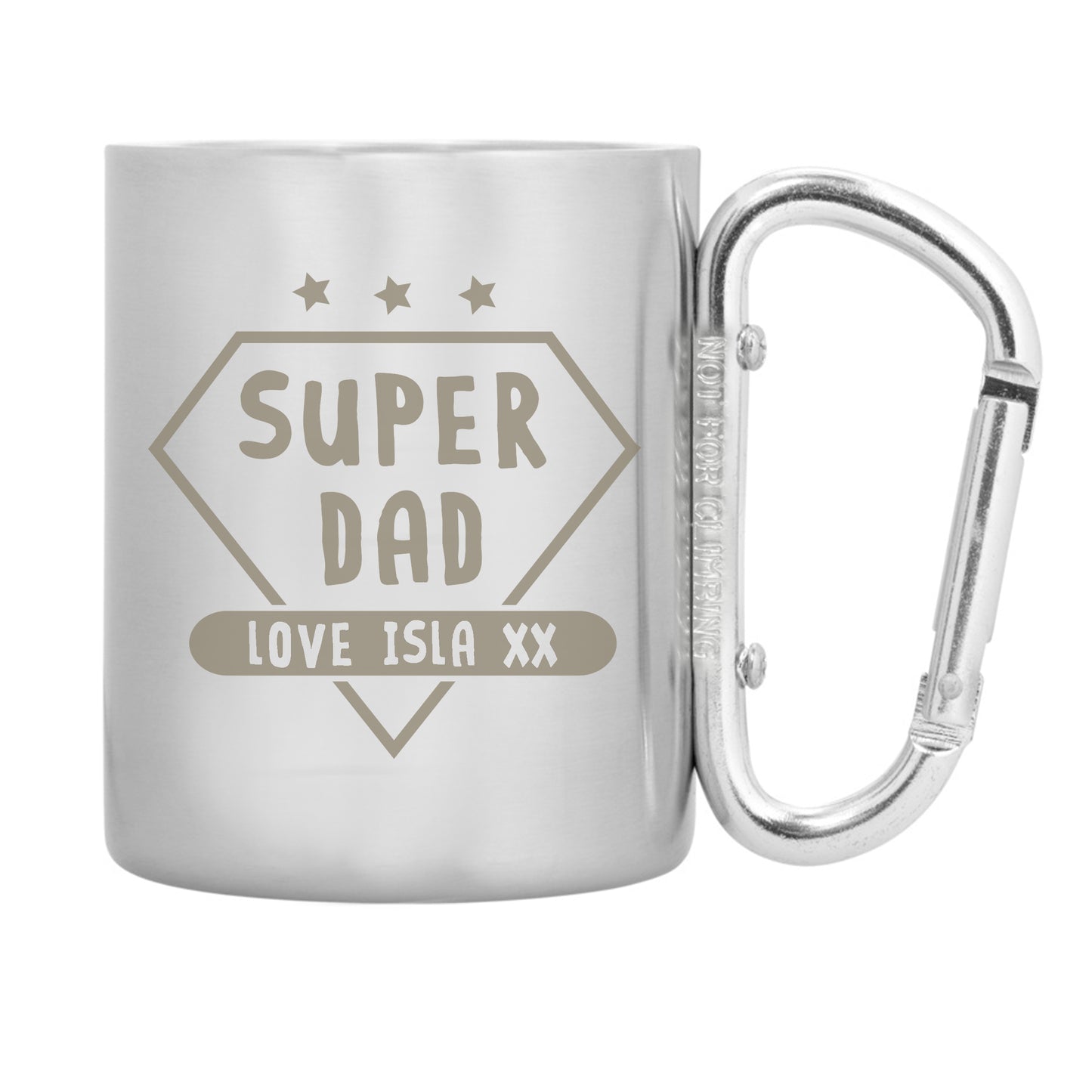 Personalised Super Dad Stainless Steel Mug - image 4