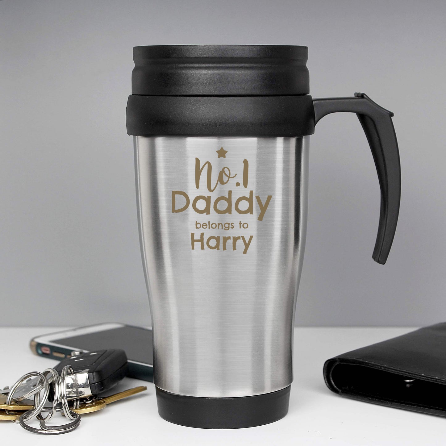 Personalised No.1 Daddy Travel Mug from Heartfelt Gifts