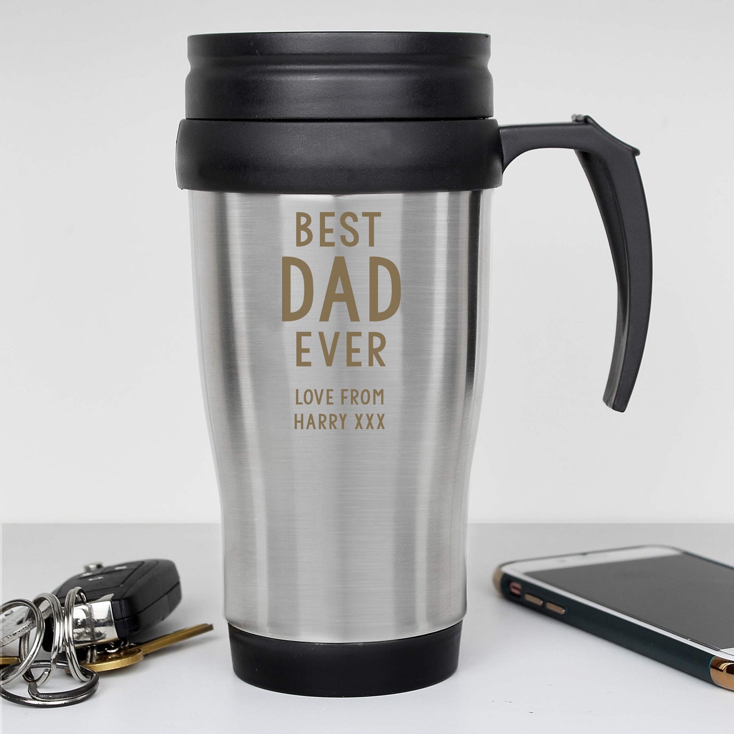 Personalised Free Text Travel Mug from Heartfelt Gifts