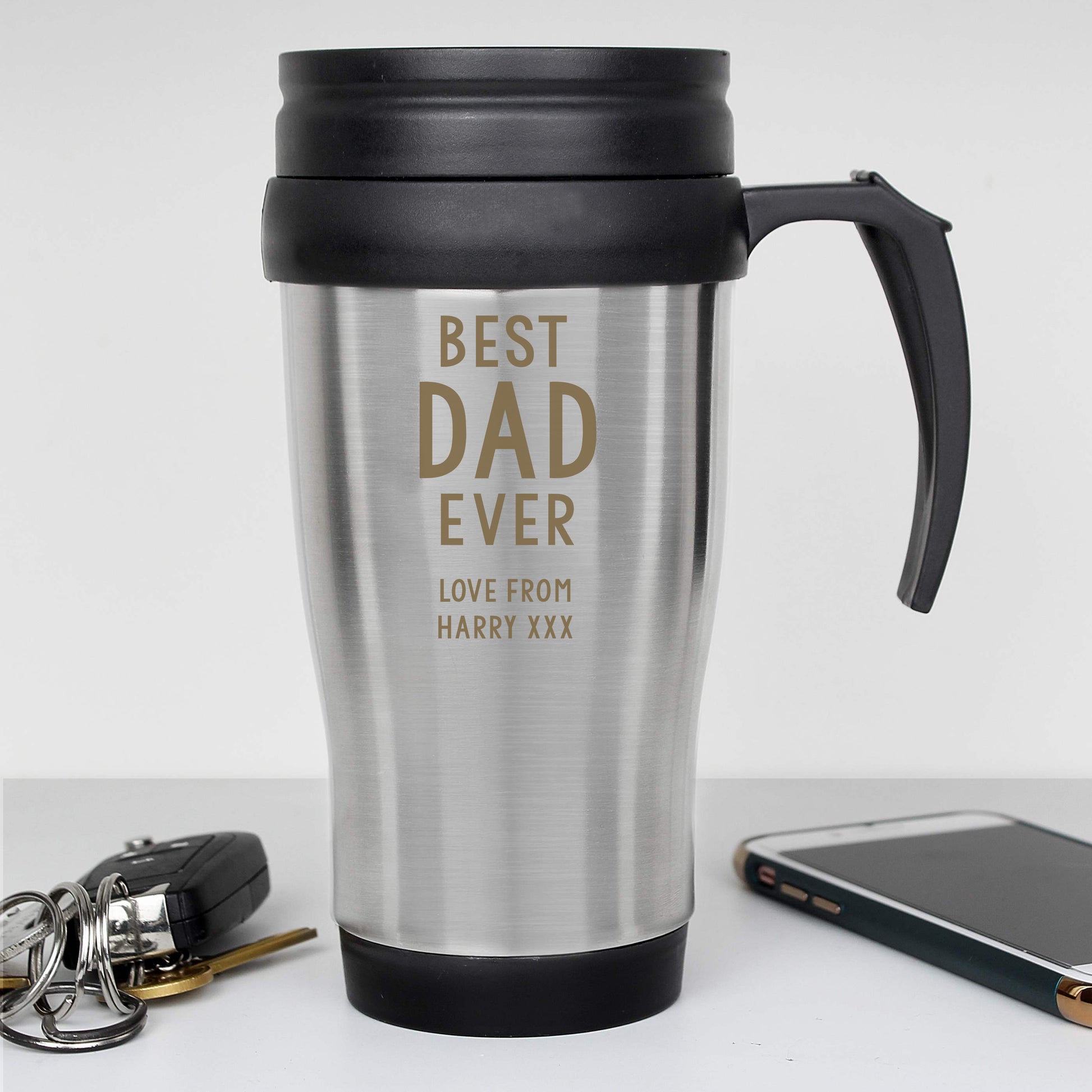 Personalised Free Text Travel Mug from Heartfelt Gifts