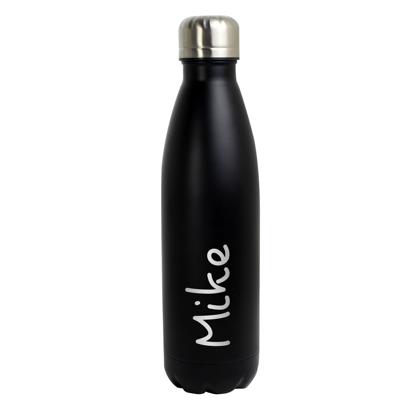 Personalised Name Only Black Metal Insulated Drinks Bottle - image 4