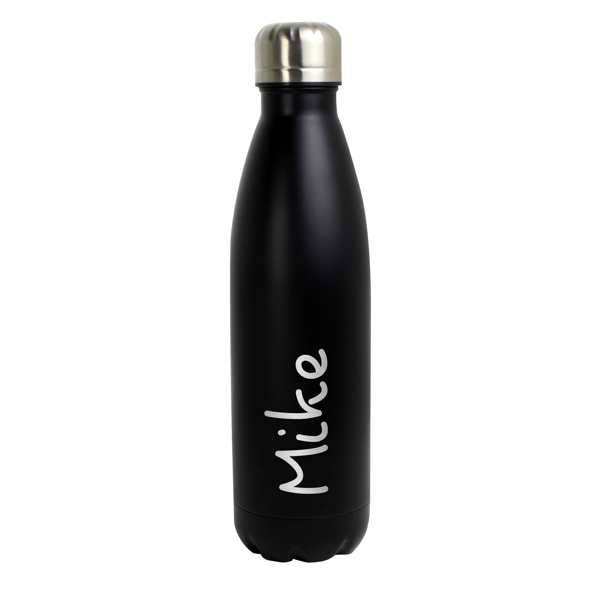 Personalised Name Only Black Metal Insulated Drinks Bottle - image 4