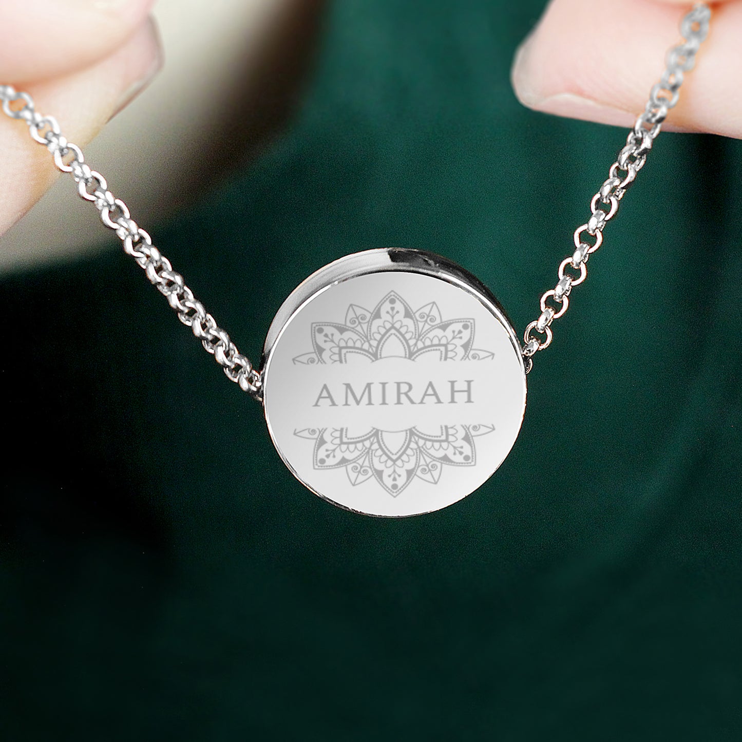Personalised Sentiment Eid and Ramadan Disc Necklace and Box - image 2
