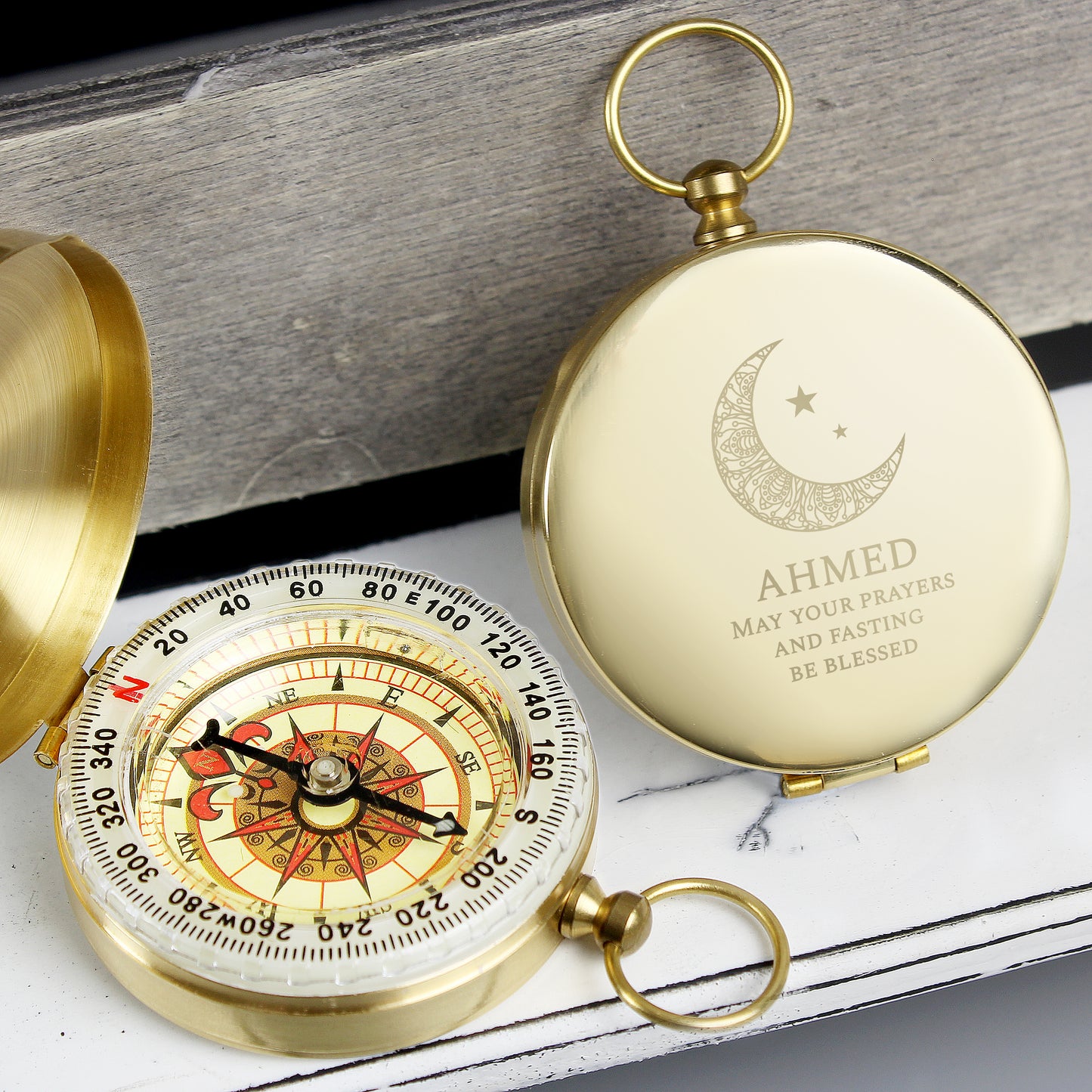 Personalised Eid and Ramadan Keepsake Compass from Heartfelt Gifts