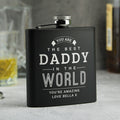Personalised Best in The World Black Hip Flask from Heartfelt Gifts