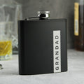 Personalised Name Only Black Hip Flask from Heartfelt Gifts