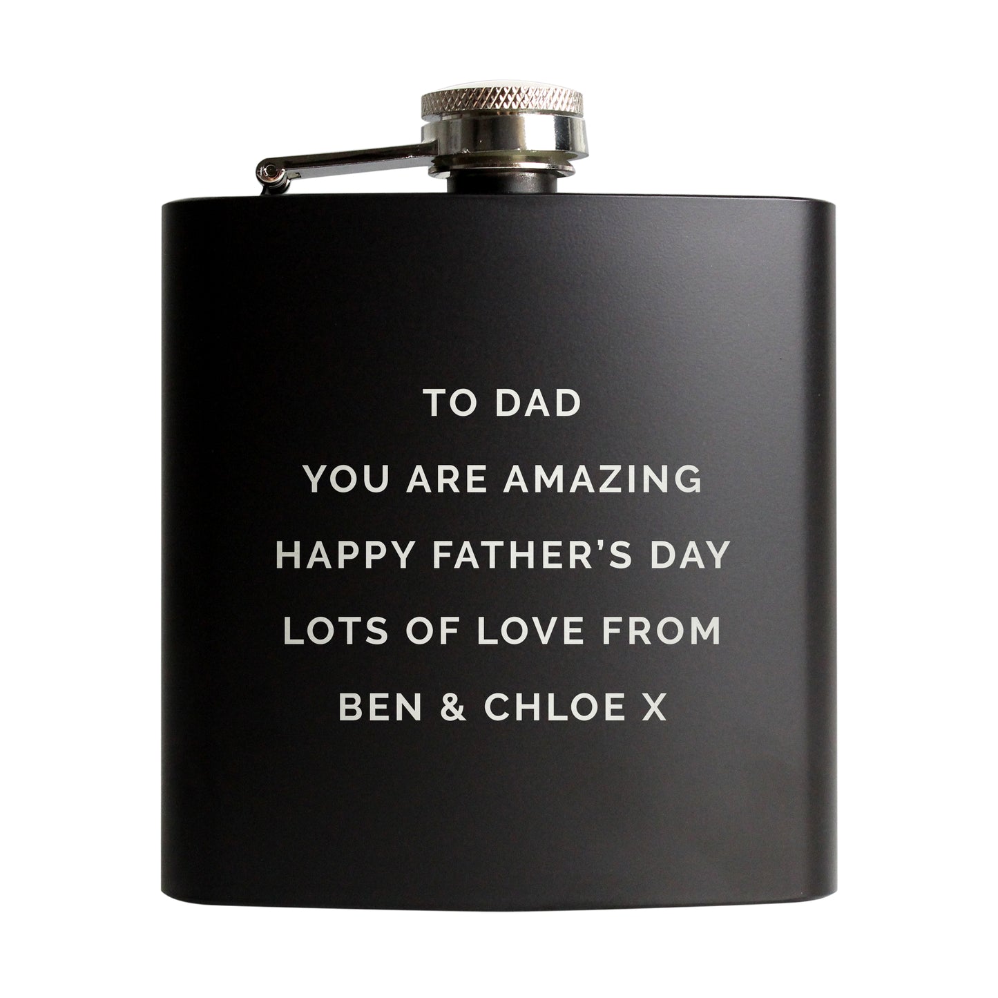 Personalised Free Text Black Hip Flask - image 5