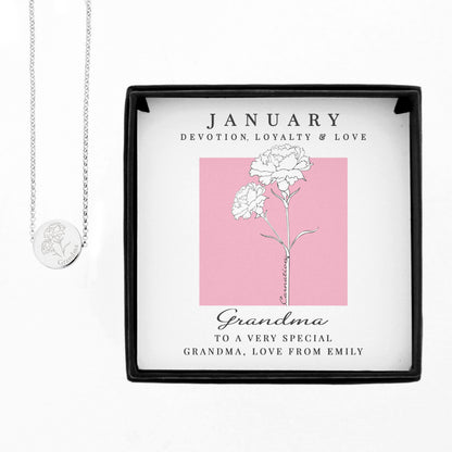 Personalised January Birth Flower Necklace and Box - image 5