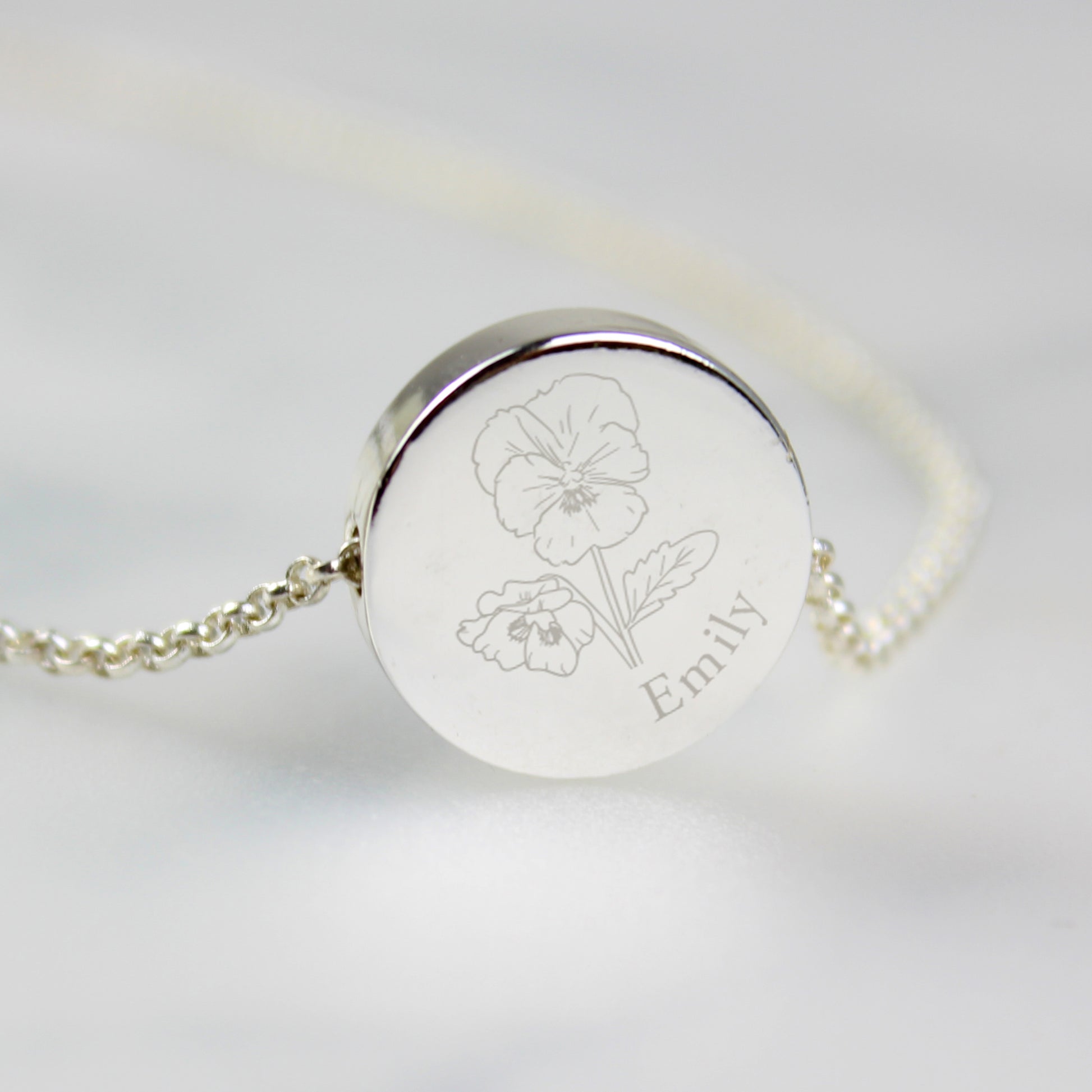 Personalised February Birth Flower Necklace and Box - image 6
