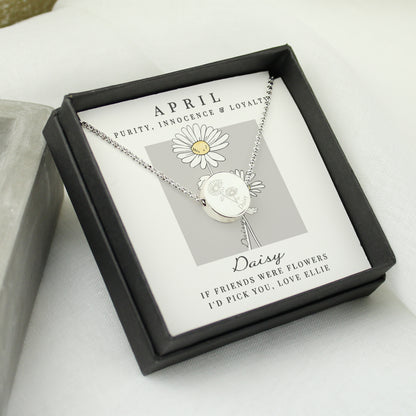 Personalised April Birth Flower Necklace and Box - image 3