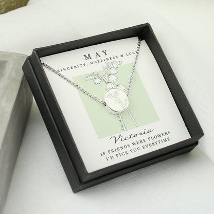 Personalised May Birth Flower Necklace and Box - image 3