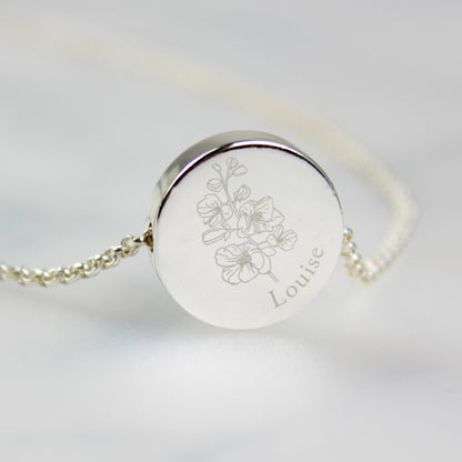 Personalised July Birth Flower Necklace and Box - image 6