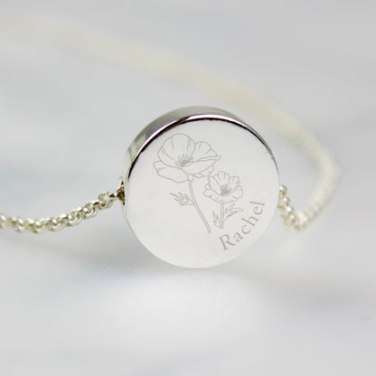 Personalised August Birth Flower Necklace and Box - image 6