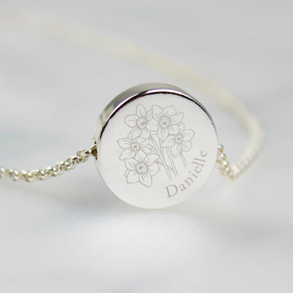 Personalised December Birth Flower Necklace and Box - image 6