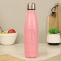 Personalised Heart Pink Metal Insulated Drinks Bottle from Heartfelt Gifts