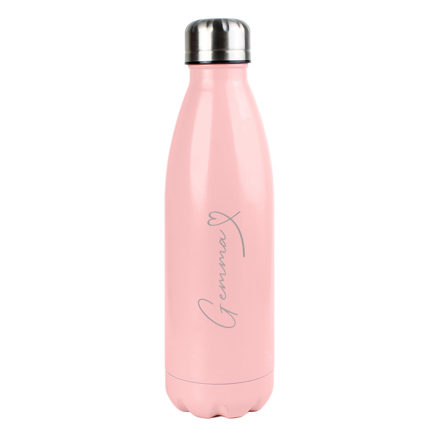 Personalised Heart Pink Metal Insulated Drinks Bottle - image 5