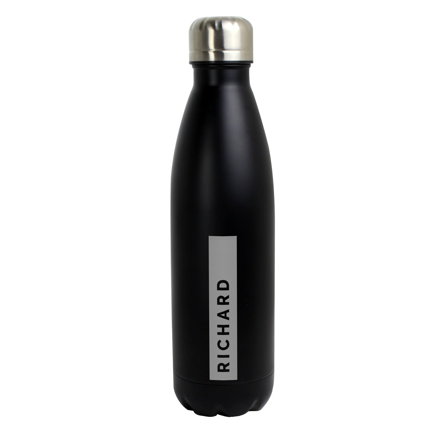 Personalised Rectangle Black Metal Insulated Drinks Bottle - image 5