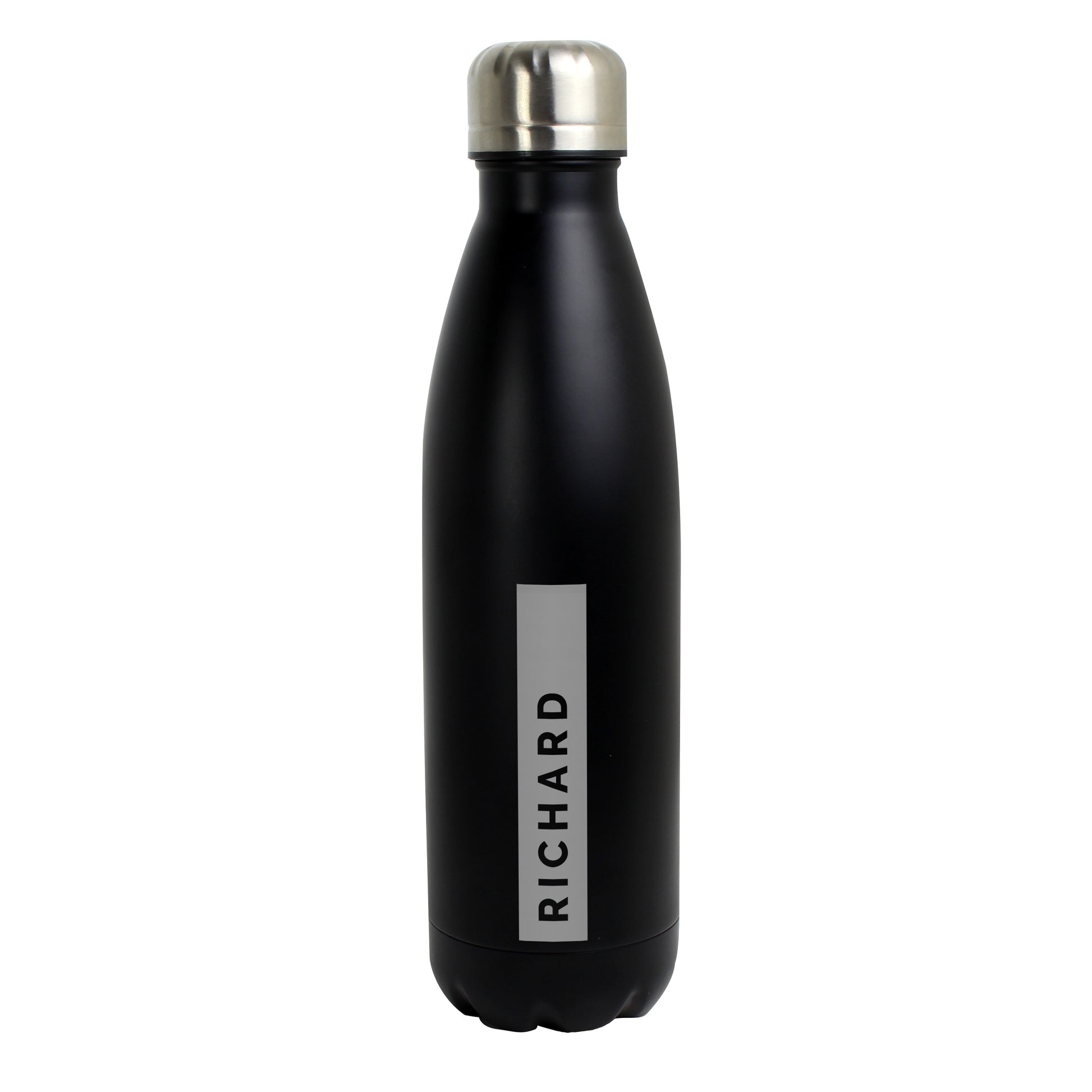Personalised Rectangle Black Metal Insulated Drinks Bottle - image 5