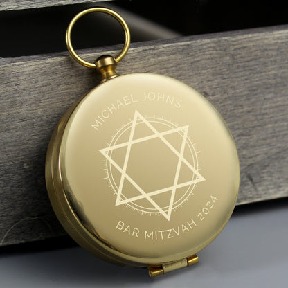 Personalised Bar and Bat Mitzvah Keepsake Compass - image 3