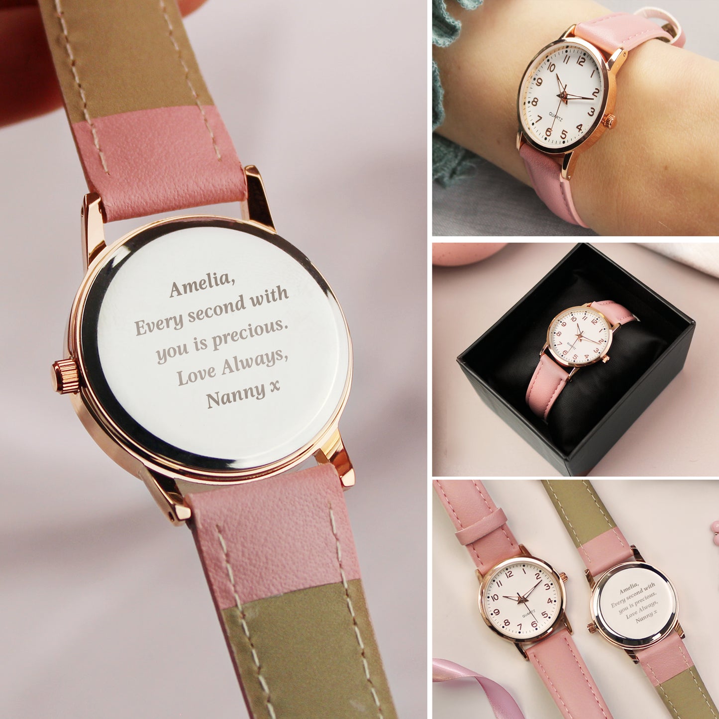 Personalised Girls Pink Watch from Heartfelt Gifts