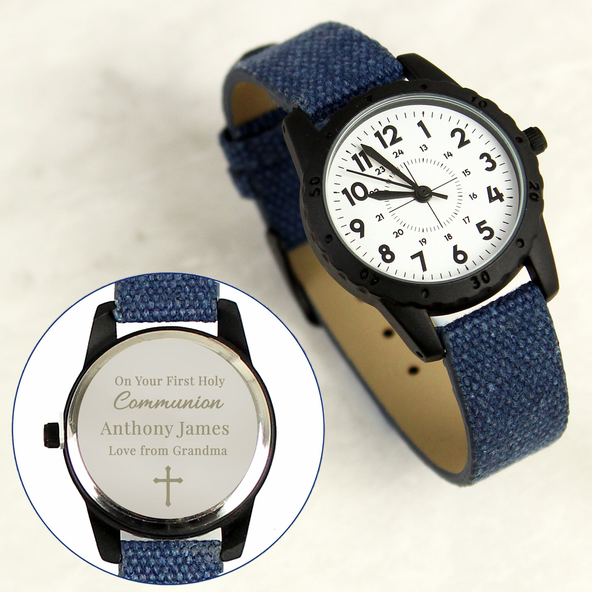 Personalised Religious Blue Watch from Heartfelt Gifts