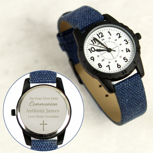 Personalised Religious Blue Watch from Heartfelt Gifts