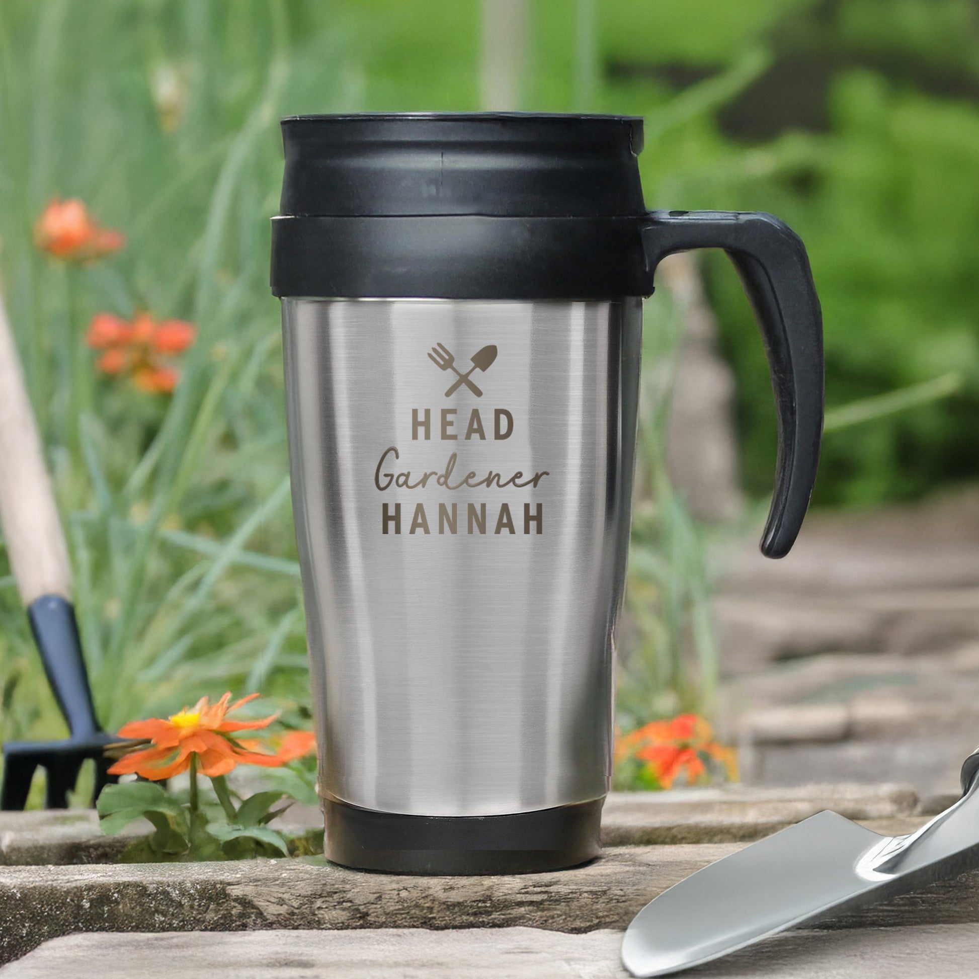 Personalised Head Gardener Travel Mug – Gardening Birthday Gift - image 4