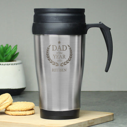 Personalised Dad of the Year Travel Mug – Father's Day & Birthday Gift - image 3